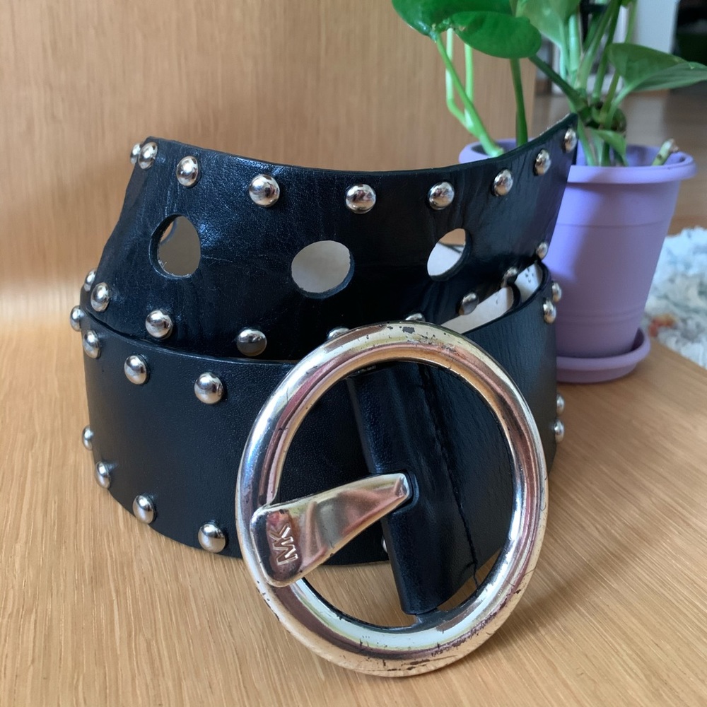 Michael Kors Studded Leather Belt